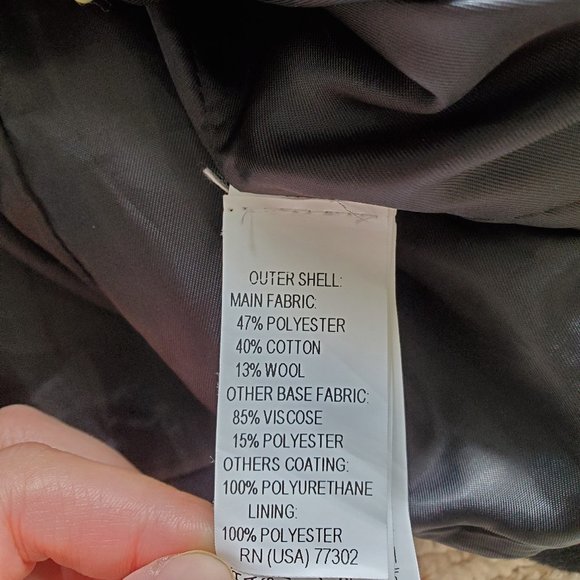 ZARA Black Faux Leather Accent Combination Coat - Picture 7 of 13